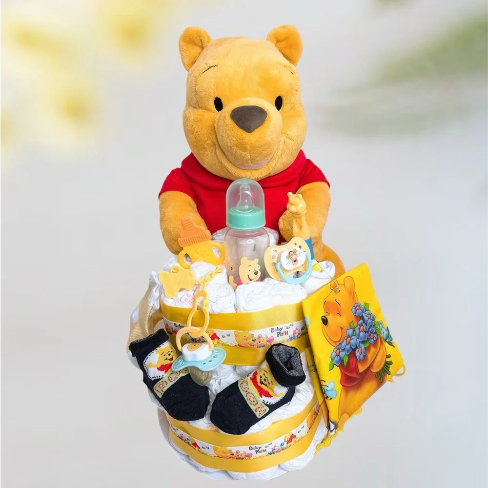 Winnie the Pooh Diaper Cake, Baby Shower Gift